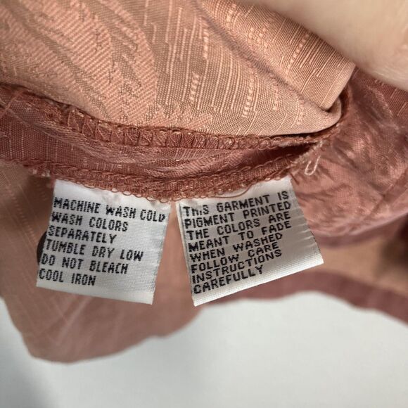 Tommy Bahama Shirt Mens Large Silk Camp Hawaiian Palm Jacquard Short Sleeve - Picture 11 of 13